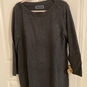 Karen Scott Long Grey Acrylic Sweater Size L